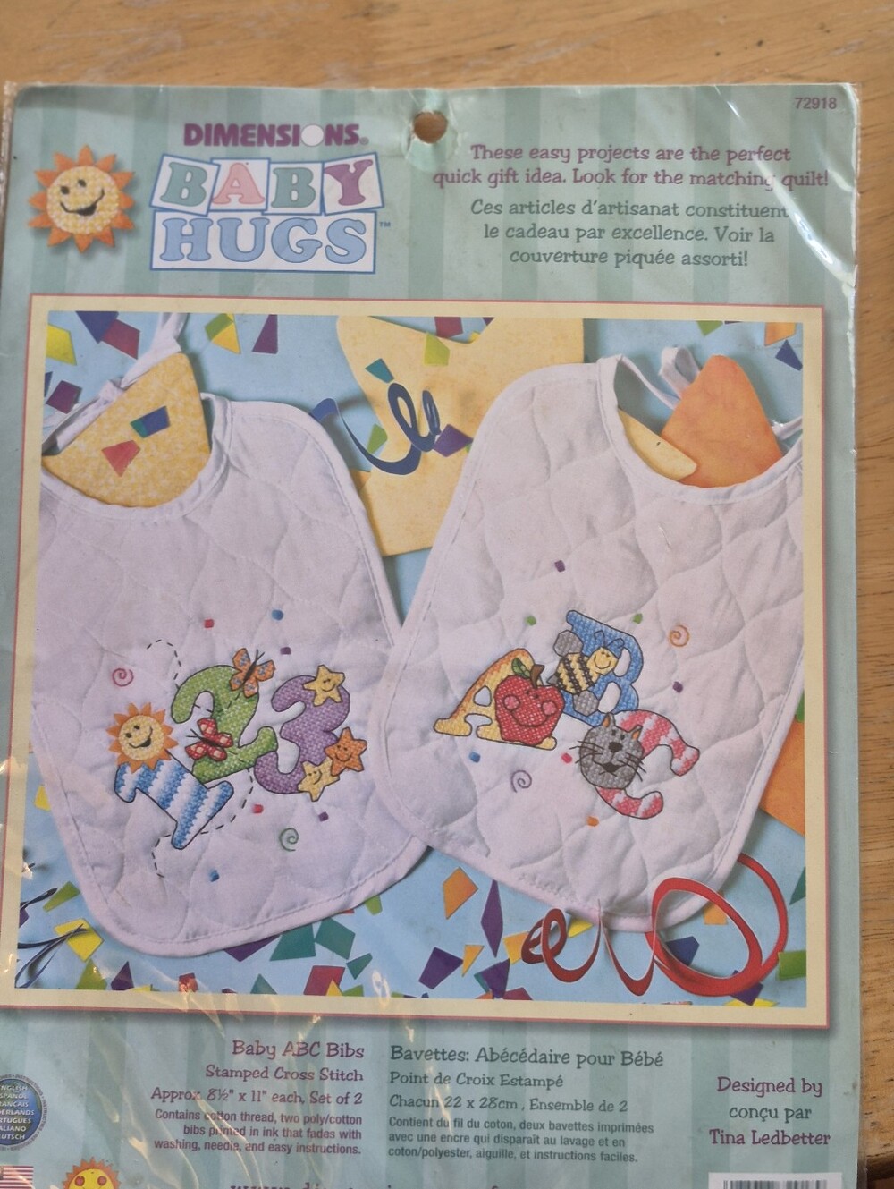 Baby Bibs -Stamped Cross Stitch -Baby Abc's- By Dimensions